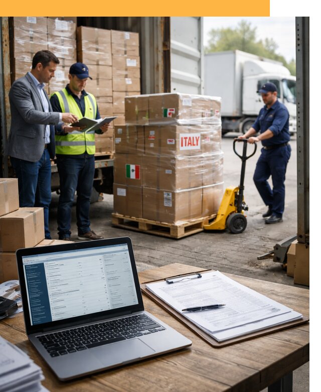 Доставка грузов из Италии: морские и авиаперевозки от 18374